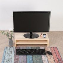 스토니처 원목 듀얼 모니터받침대 2단 더블 [C타입 M], C타입 M