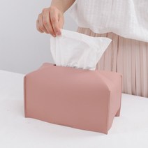 구디푸디 호텔식 가죽 각 티슈 케이스 휴지 커버, 핑크