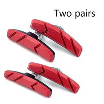브레이크패드 12pairs 내구성 자전거 사일런트 사이클링 v 홀더 신발 블록 오래 지속되는 성능을위한 고무 좋은, 레드-2