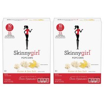 Skinnygirl Butter Sea Salt Microwave Popcorn 스키니걸 버터 앤 씨쏠트 팝콘 전자레인지용 42.5g 10개입 2팩