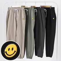 빅사이즈 스마일 패치 조거 팬츠 (WD006)