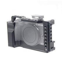 대응 Canon 캐논 EOS M6 Mark IIEOS M6 카메라 전용 케이지 초확장성 Arri 규격의 나사 구멍이 있는 Arca 규격 플레이트가 있어 DSLR 장비 확장 카메라 케이지 경량
