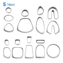 쿠키커터 쿠키스탬프 폴리머 클레이 귀걸이 커터 스테인레스 스틸 다이 베이킹 금형 수제 DIY 쥬얼리 케이크 쿠키 플라스틱 만들기, [01] A-첫번째8PCS