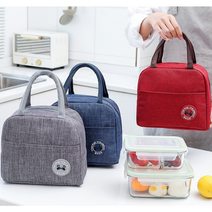 [주디스트] 패브릭 보온 보냉가방 직장인 런치백 이유식 가방 식단 도시락가방 모음, 네이비