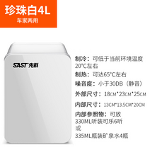 해외 선과 미니 led 차량용 소형냉장고 8L 냉동차 가정양용 화장품 숙소-16519, 단일옵션, 옵션01