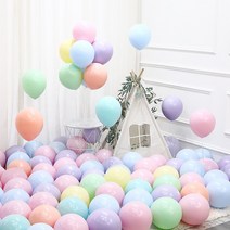 어린이집 생일 돌잔치 결혼식 프로포즈 행사 장식 용 마카롱 풍선 50개 한봉, A