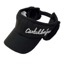 까스텔바작 여성 겨울 골프 썬캡 퍼 귀달이 방한 썬바이저 CW804, CW804 블랙 썬캡