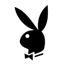 PLAYBOY(플레이보이) 스티커, 블랙, 가로 11cmx 세로 18cm, 1개
