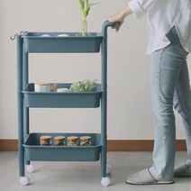 원룸용 이동식 화장대 모던선반 트롤리 미용도구 식당, 옵션, 4단핑크