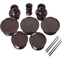 국산 프리미엄 퀄리티 휴대용 제기세트 14P 산소 벌초 제사 차례상 성묘상 재기그릇