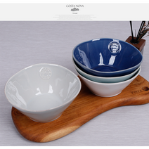 코스타노바 노바 19cm 비빔면 와이드 면기 그릇 냉면 우동 라면 그릇 덮밥, 아쿠아
