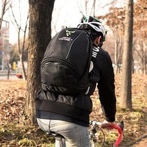 빛반사 헬멧수납 자출족 안전한 자전거가방 하이킹배낭 허리고정스트랩 가시거리확보, 색상_레드, 레드