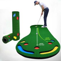 골프존 가정용 미니 골프 연습 퍼팅 매트 자세교정, 골프 퍼팅매트+ 퍼터