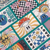 레트로스마일 더스트 코일 매트 현관 발코니 베란다, retro-0018