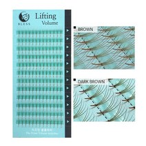 블레스 리프팅래쉬 4d 다크브라운 볼륨속눈썹 러시안볼륨 속눈썹, 1개, j0.07-11mm