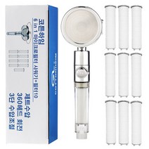 국산 레베랑스 코튼하임 360도회전 6in1 마이크로필터샤워기1P+필터10P, 1세트, 혼합색상