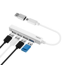 코시 타입C USB3.0 4포트허브 USB변환젠더 콤보 3종, 필라USB3.0+USB2.0콤보4포트허브 (USB변환젠더 포함)