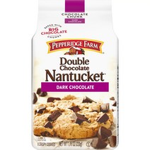 [미국직배송]페퍼리지 팜 더블 초콜릿 난투켓 쿠키 220g Pepperidge Farm Nantucket Double Chocolate Chunk Cookies, 1개