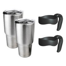 [MS7] 2개 900ml 대용량 손잡이 텀블러 세트 스탠리텀블러, 실버