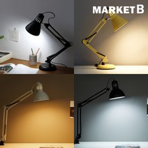 마켓비 독서등 단스탠드 책상 집게조명 이케아 북라이트, E26 일반전구 9W 노란색