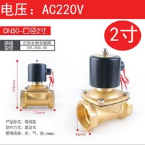 15A 20A 25A 35A 40A 50A 상시닫힘 솔밸브 솔레노이드밸브 8A10A, DN50-2인치-AC220V + 1개