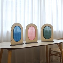 다빈 린넨 자작나무 미니 1단 책상 파티션 (300) 인테리어 칸막이 다용도 가림막, 핑크