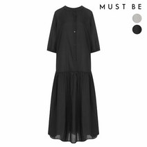 [머스트비] 여성 바스락 루즈 7부 소매 롱 원피스