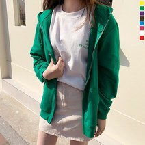 티데일리 츄팝 쭈리 후드집업 남녀공용 무지 후드 긴팔 티셔츠 S~2XL (8color)