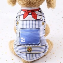 강아지 고양이 봄 옷 나시 시밀러룩 소형견 토이푸들 바캉스 프렌치불독 크롭티, XXL 6-7.5kg, red scarf