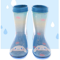 산리오 시나모롤 스위트 아동 PVC 장화 바닥미끄럼방지 반짝반짝 글리터 깔창분리 세탁가능 네임택 여아선물 조카선물 장마준비 레인부츠