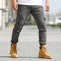 FUZAO 남자 스판 카고 조거팬츠