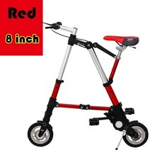 2022 접이식 전기 자전거 대용량 배달용 장거리용 출퇴근용 전동자전거 8 인치 알루미늄 합금 사이클링 초경량 미니 성인 회사원 공압 타이어, 빨간색, 43cm(165cm)