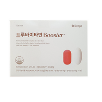 덴프스 트루바이타민 부스터 7개입 식약처 기능 흡수 빠른 고함량 액상 캡슐 마시는 멀티 앰플 비타민 오렌지맛 흡수 빠른 수용성 비타민 B 나이아신 엽산 비오틴 프리미엄 선물, 7병, 1박스, 140ml