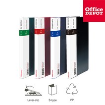 레버클립 서류 문서 PP 파일철 상철 세로형 A4, 흑색(404051)