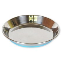 넓은 강아지 스텐쟁반 고양이 간식그릇 수반 개밥그릇, 1개