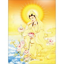 fyx DIY 보석십자수 관음보살 불교 210816145, 100cm*150cm, 원형비즈
