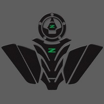 오토바이 부품오토바이 3D 탱크 패드 보호 데칼 스티커 가와사키 Z250 Z300 z750 Z1000 용, 01 green 1SET