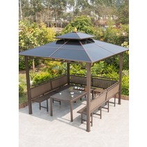 원두막 파라고 농막 꾸미기 주택 마당 테라스 정자, 3.0x3.0미터 8cm 기둥