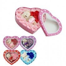 비누꽃[장미꽃비누]꽃비누/방향제/비누선물세트/원통형케이스[소안산업], 핫핑크