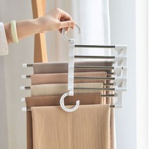 접이식 틈새 행거 옷걸이 5단 논슬립 바지걸이 Black, 단품