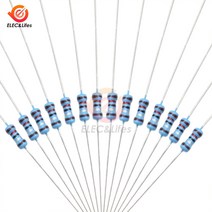 100PCs 금속 필름 저항 0 오메가/Ohm-10M 오메가/옴 1% 1/4W 0.25W 구색 키트 세트, 120 180KOhm