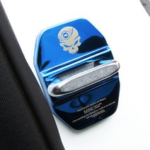 [영카] BMW 미니쿠퍼 뉴 컨트리맨 크롬 도어락 인테리어 커버 튜닝 용품, B타입 - MINI 스컬 날개(블랙)