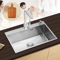 모헨 사각싱크볼 8248 6848 주방싱크대 스테인레스 북유럽프리미엄 스타일 사각싱크볼, 업그레이드모헨싱크볼6848, 1개