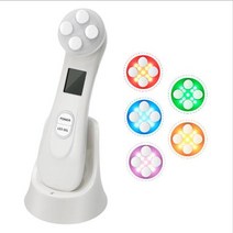 고주파마사지기 바디 얼굴 피부마사지기 5 in1 rf ems led 광자 광선 치료, 상자 흰색 없음