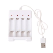 USB 4 슬롯 AAA 및 AA 충전 가능 용 빠른 충전 배터리 충전기, 파란색