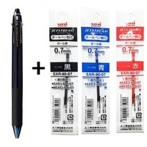 유니 제트스트림 멀티펜 3색볼펜&샤프 1개 + 리필심 3개, MSXE4-600-07 블랙(24) + 리필3개