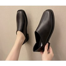 청키 로퍼 화이트 여성 통굽 플랫 슈즈 슬립온 캐주얼 패션 스퀘어 토 발레 보트 슈즈얕고 부드러운 발레리나