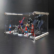 엠블럭스페셜 X4타입 1층X1칸 1칸형(앞/뒤덮개포함) 피규어장식장 건담진열장 레고케이스 피규어진열장 건담장식장 레고보관함 레고장식장 건담케이스 피규어케이스, 06. X4타입1칸 (프리미엄 흰색+크롬)