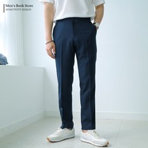 [맨즈북] 여름 쿨 드라이 스판 남자 허리 편한 슬랙스 히든밴딩 얇은정장바지 일자핏