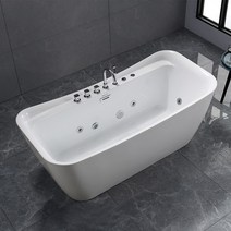 바스코리아 듀엘 프리스탠딩 월풀 욕조 | 1700 프리스탠딩 이동식 마사지 반신욕조, 포함, 1개